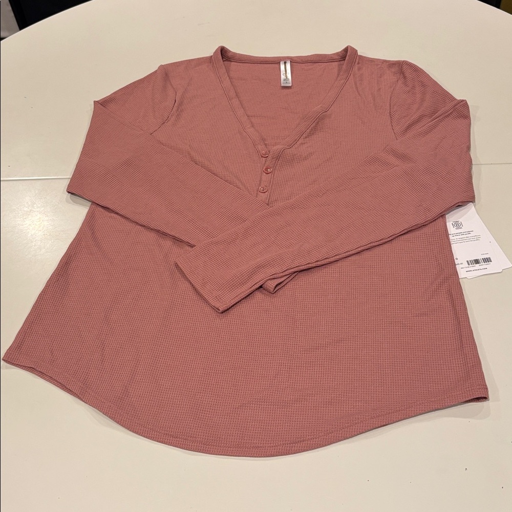 Athleta Mauve Pink Long Sleeve Women's Tee